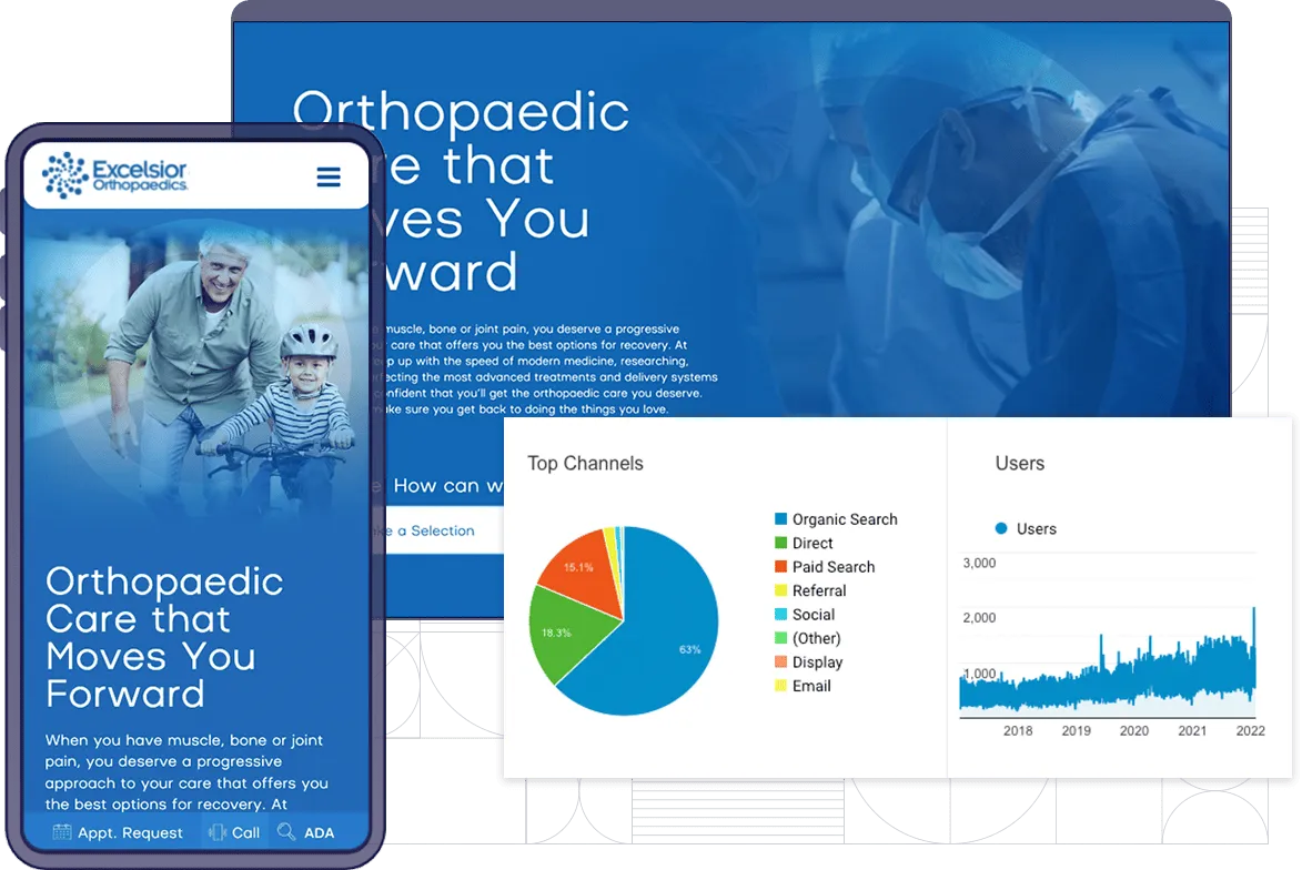 Excelsior Orthopaedics Website & Branding Case Study | Healthcare Website | Healthcare Branding | Healthcare Marketing | Buffalo Web Design | Digital Marketing Case Studies