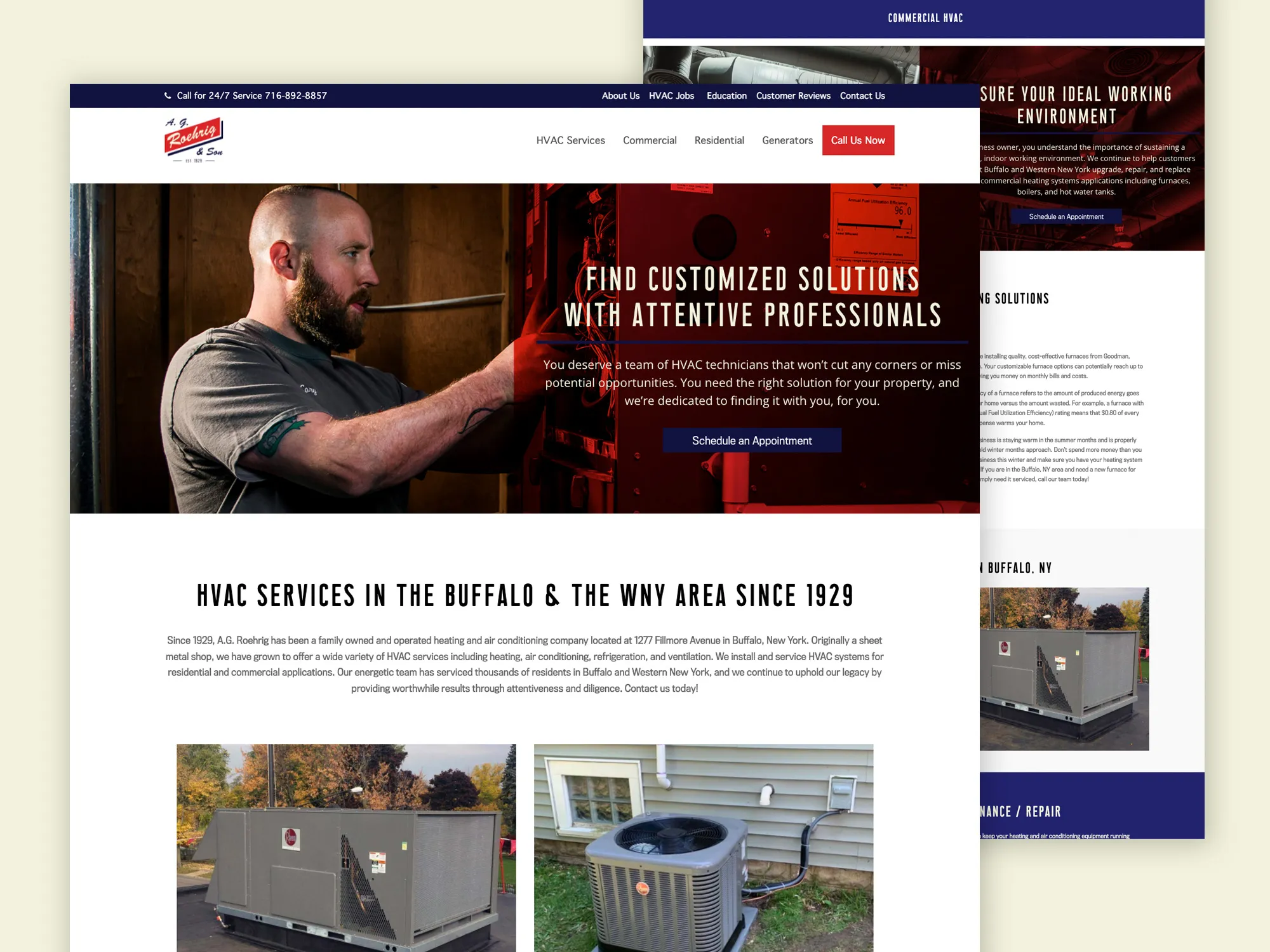 A.G. Roehrig Website Design | Heating & Cooling Web Design | HVAC Web Design