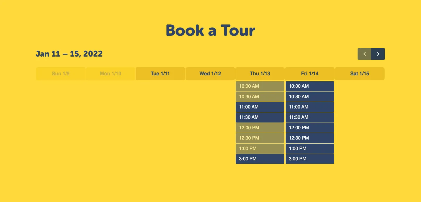 Doodle Bugs Child Care Website Book A Tour Module | Child Care Web Design | Child Care Marketing