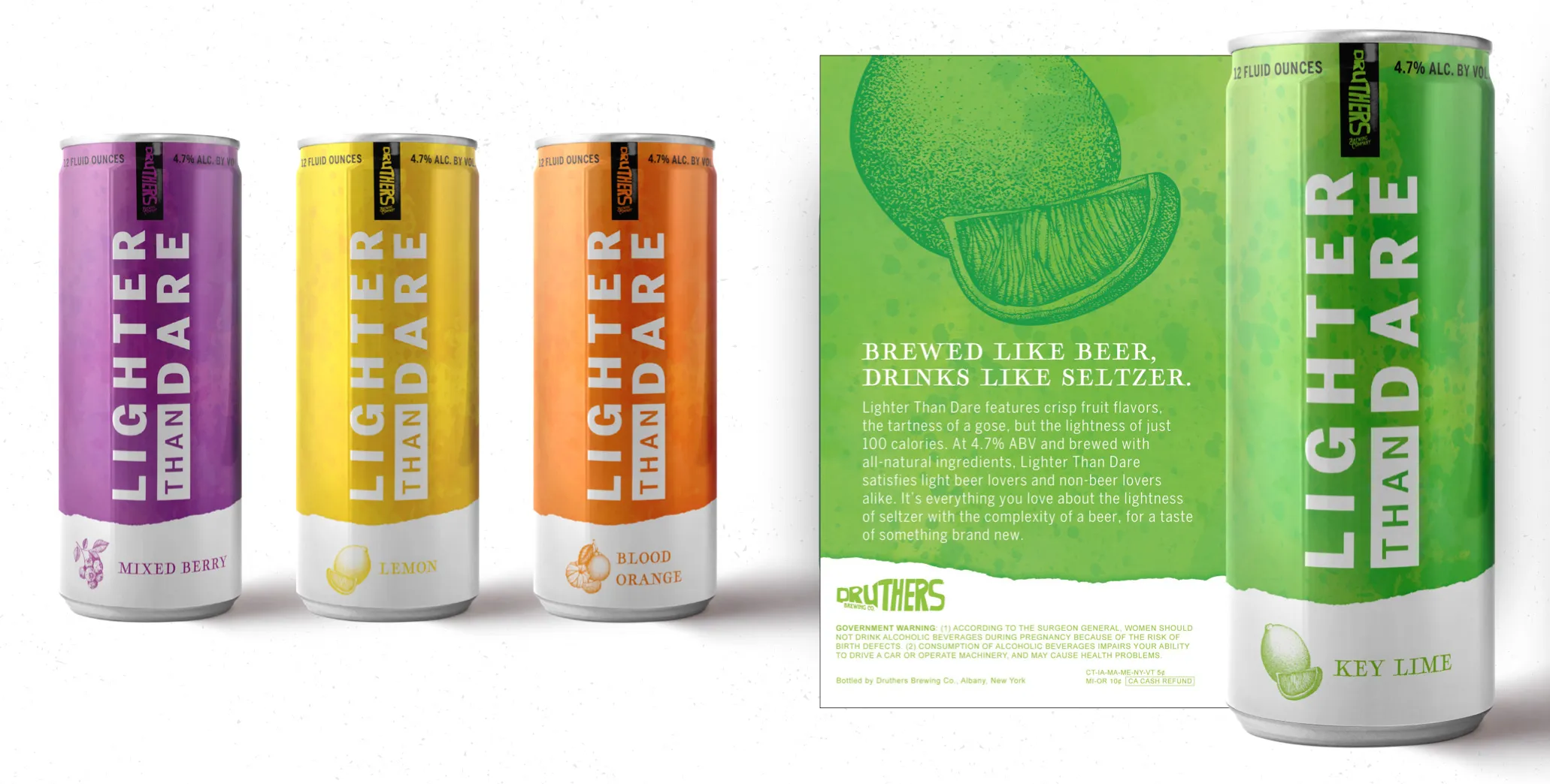 Druthers Brewery Brand Identity Beer Can Design | Brewery Branding | Brewery Design