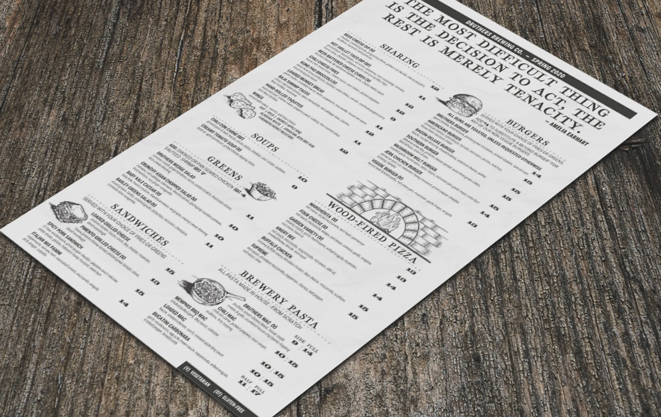 Druthers Brewery Brand Identity Menu Design | Brewery Branding | Brewery Design