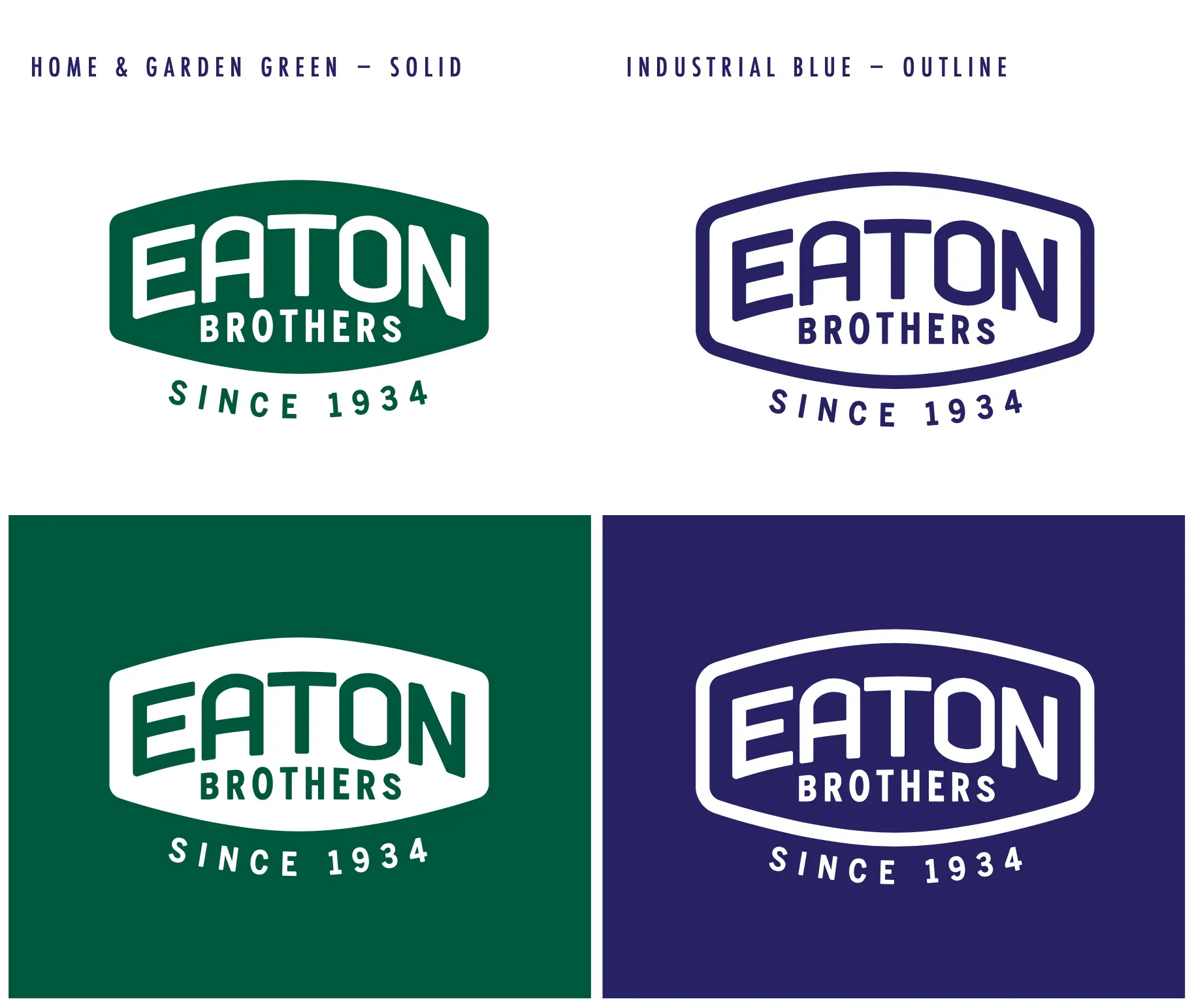 Eaton Brothers Brand Identity Alternate Logo Design | Retail Branding