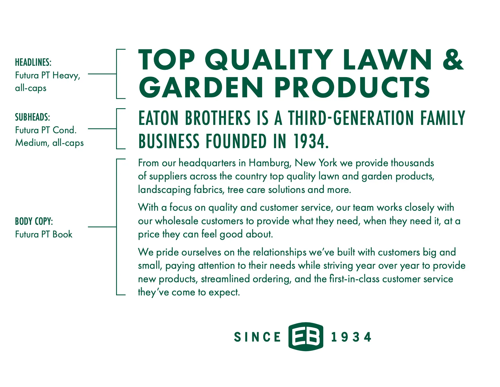 Eaton Brothers Brand Identity Typography | Retail Branding