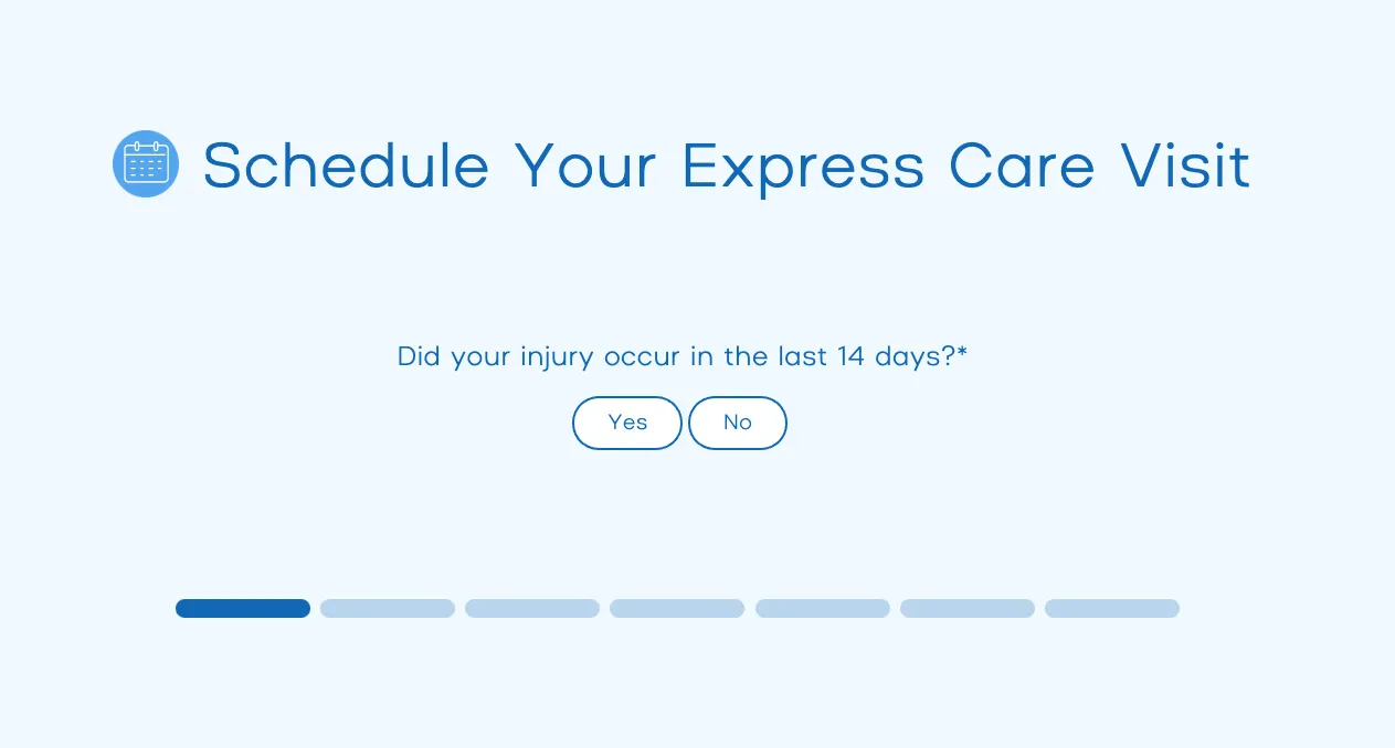 Excelsior Orthopaedics Express Visit Registration Module | Healthcare Web Design