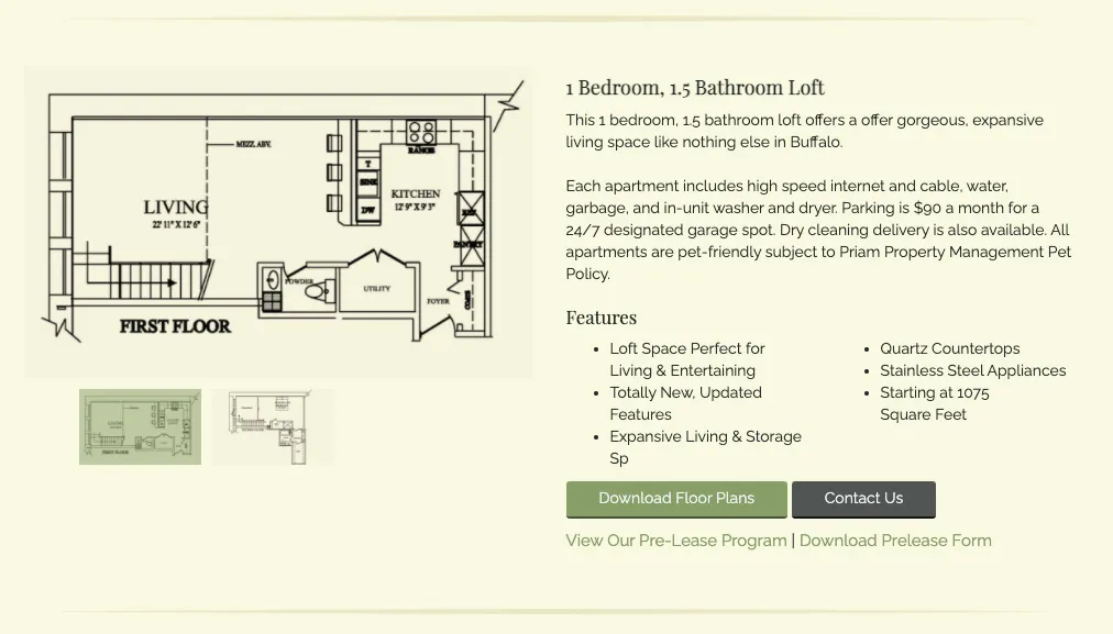 The Glenny Website Floorplan Module | Real Estate Web Design