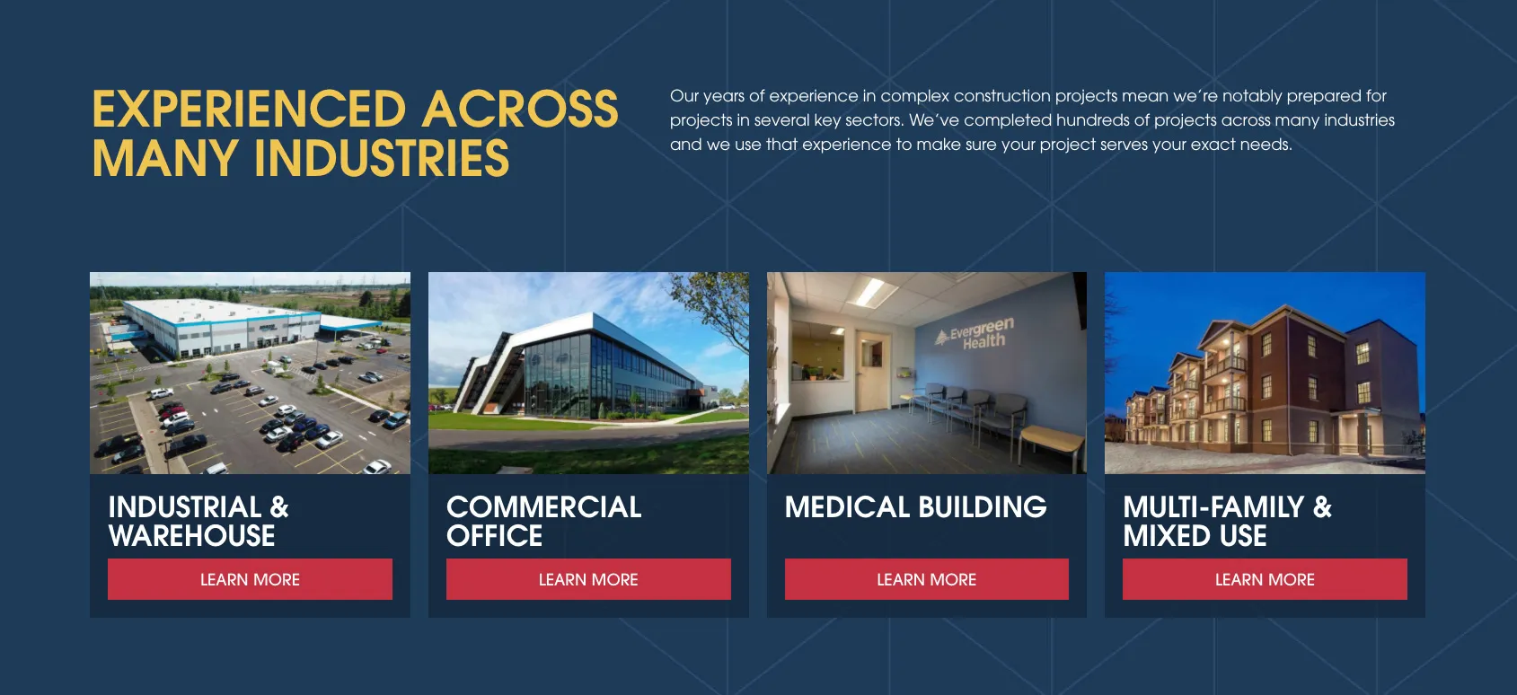 Montante Construction Website Solutions Module | Construction Web Design