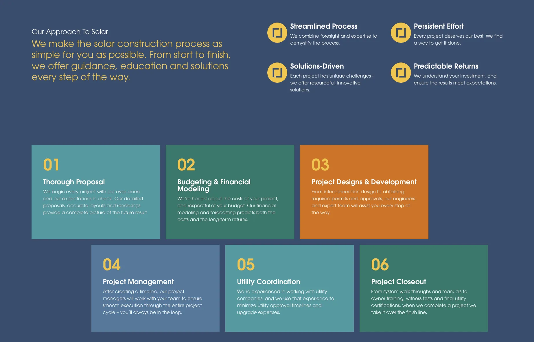 Montante Solar Website Approach Module | Solar Web Design | Construction Web Design