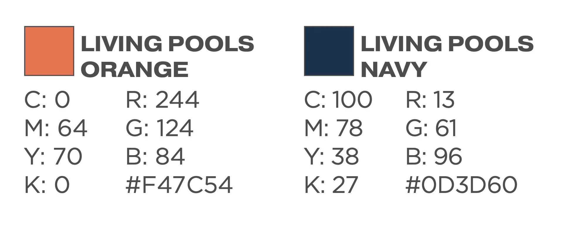 Nature's Way Living Pools Brand Identity Colors | Home Services Branding