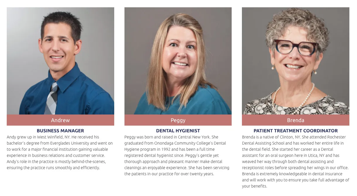 Neighborhood Family Dentistry Website Staff Module | Dentist Web Design