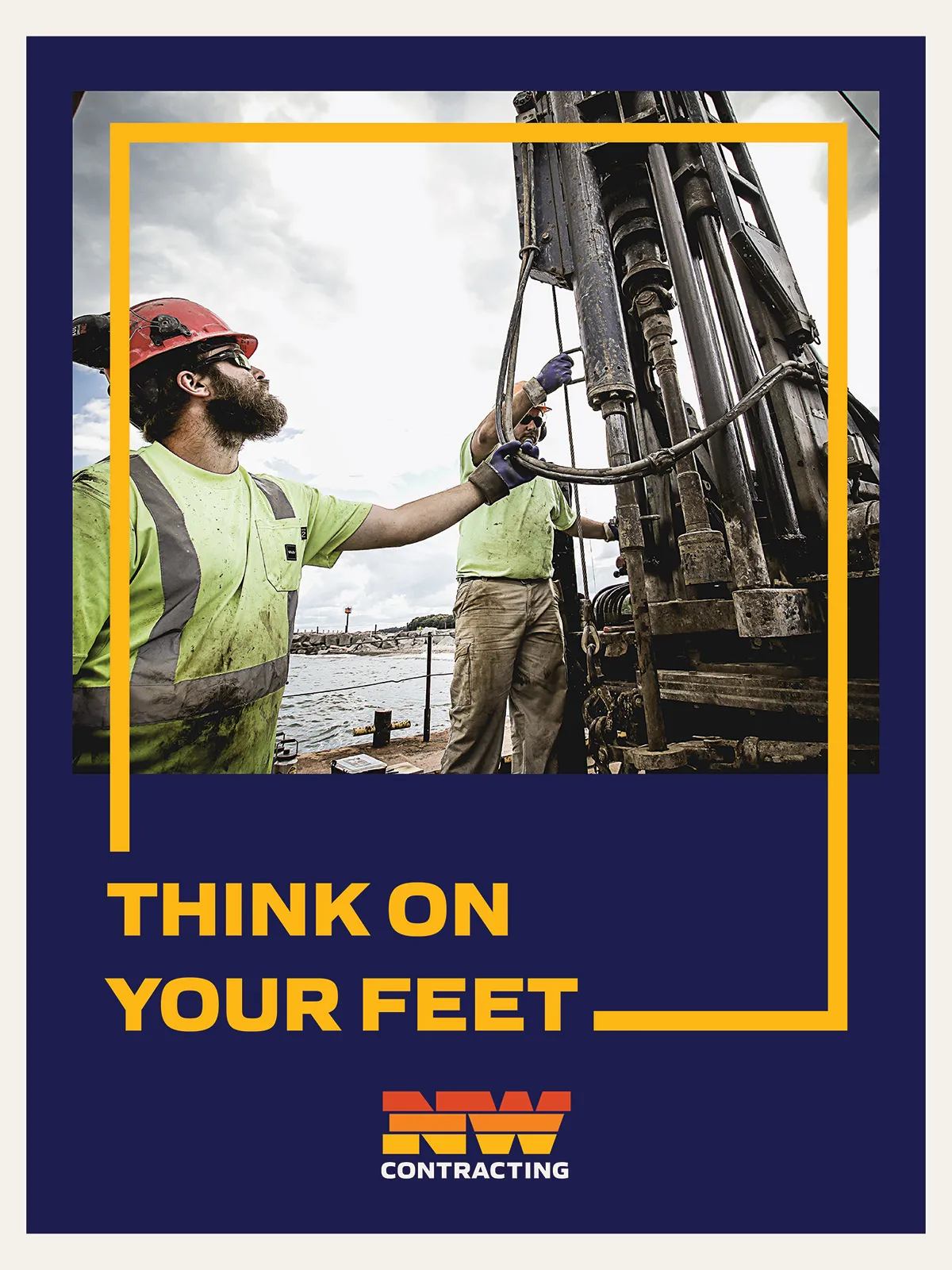 NW Contracting Value Poster Design | Construction Graphic Design | Construction Branding