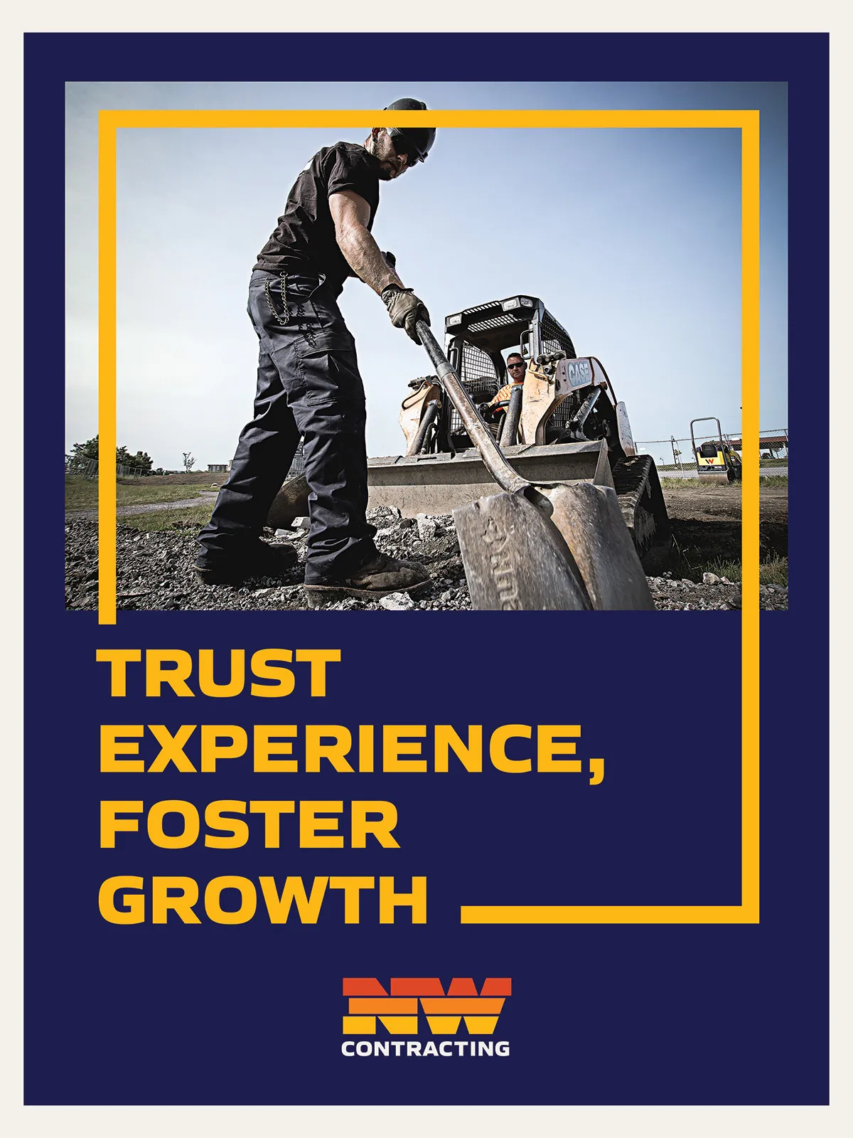NW Contracting Value Poster Design | Construction Graphic Design | Construction Branding