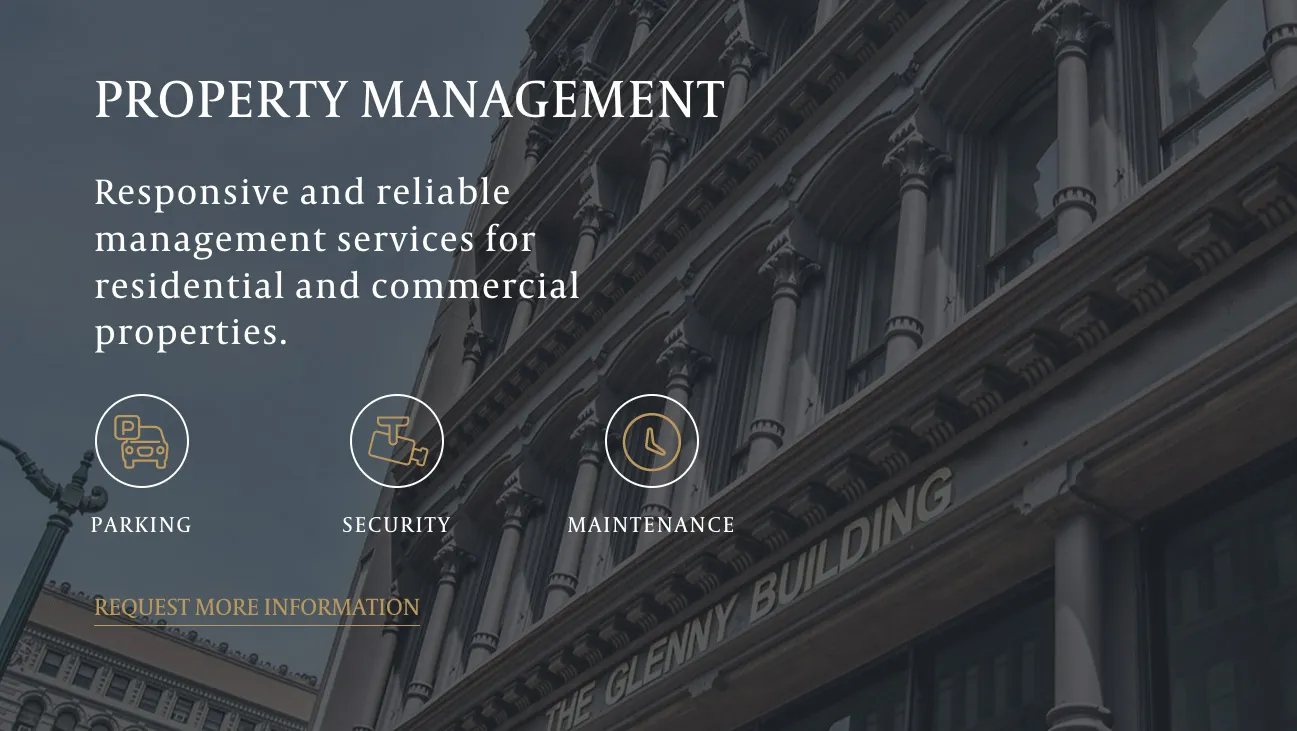 Priam Enterprises Website Banner Module | Real Estate Web Design