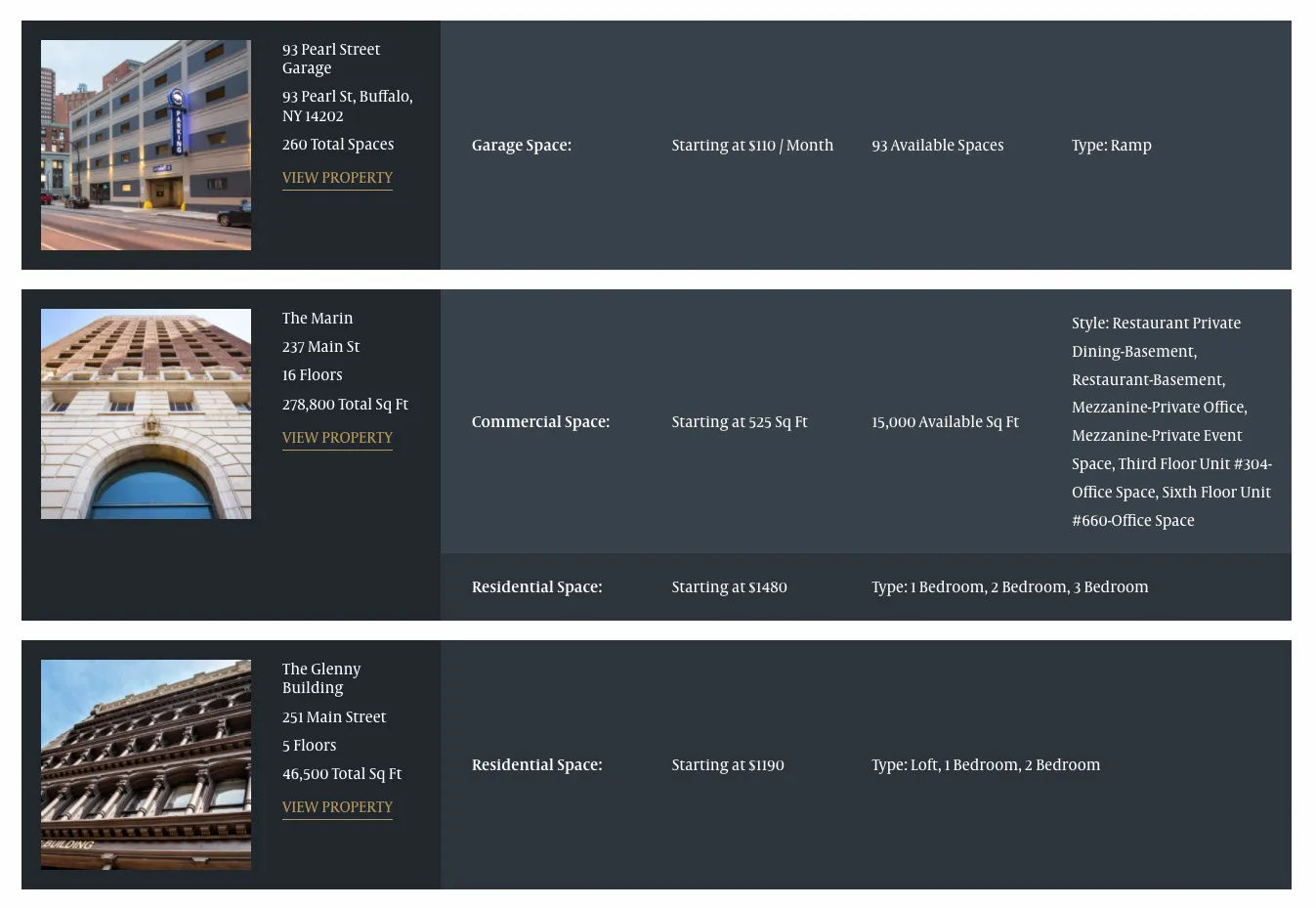 Priam Enterprises Website Properties Module | Real Estate Web Design