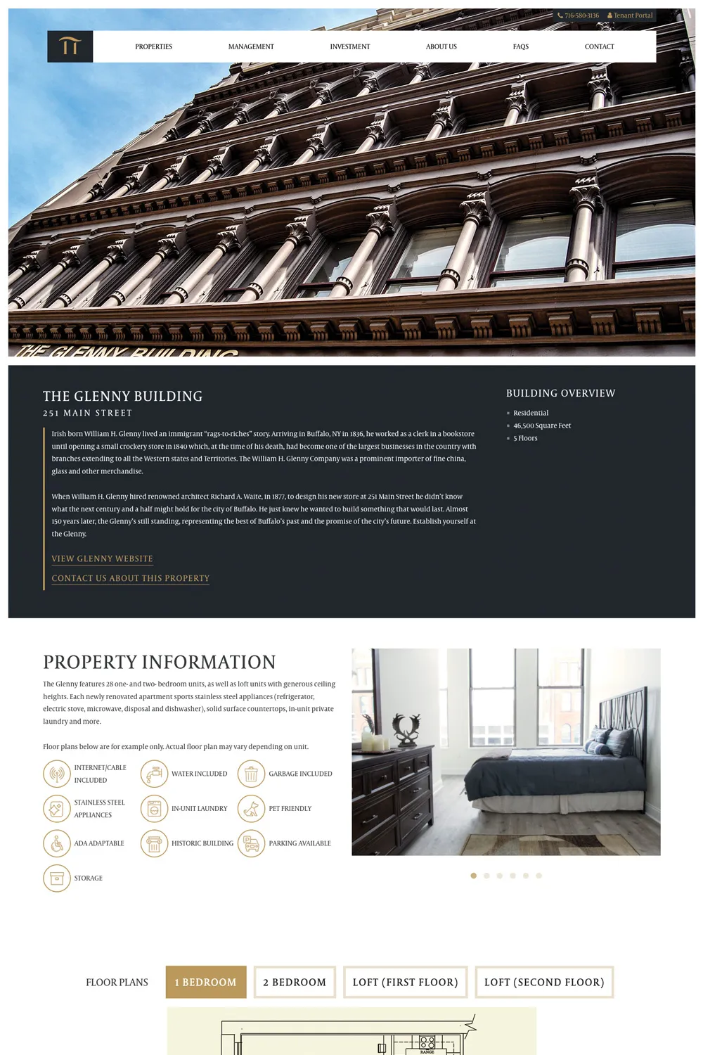 Priam Enterprises Website Property Page | Real Estate Web Design