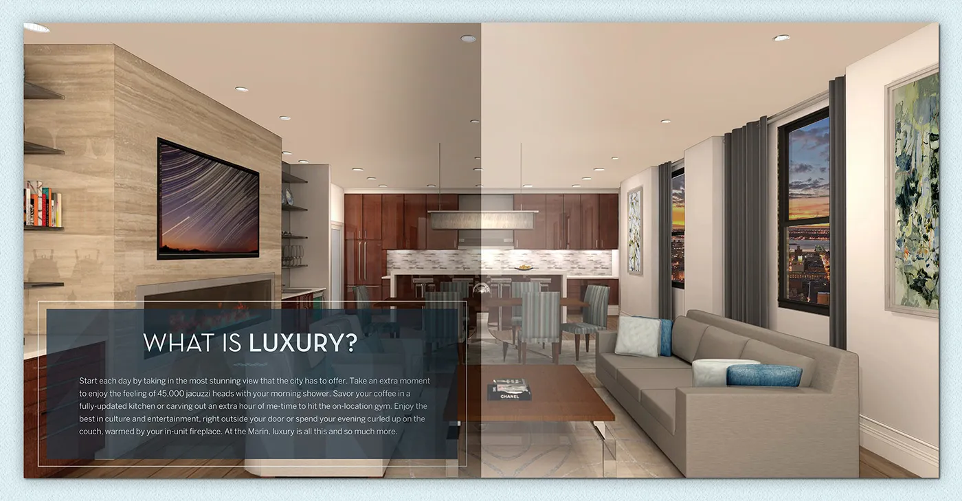 The Marin Real Estate Brochure Design Spread | Real Estate Graphic Design | Property Brochure Design