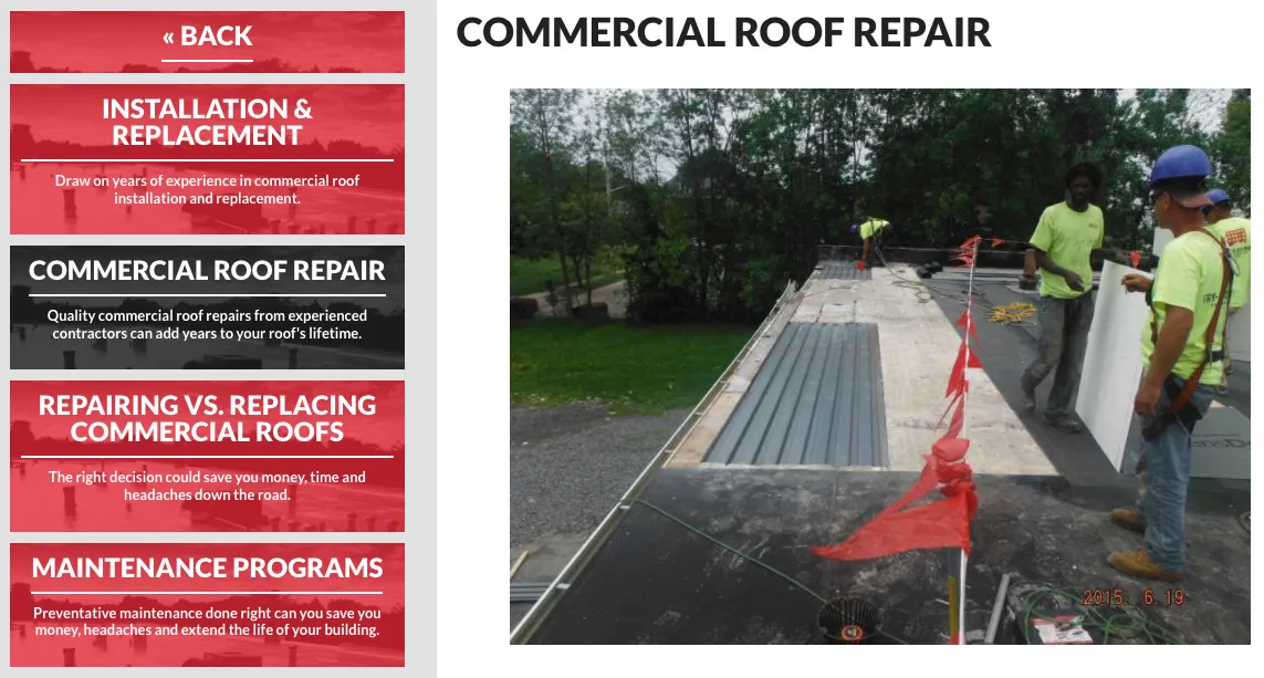 Try-Lock Roofing Website Subnav Slider Module | Roofing Web Design
