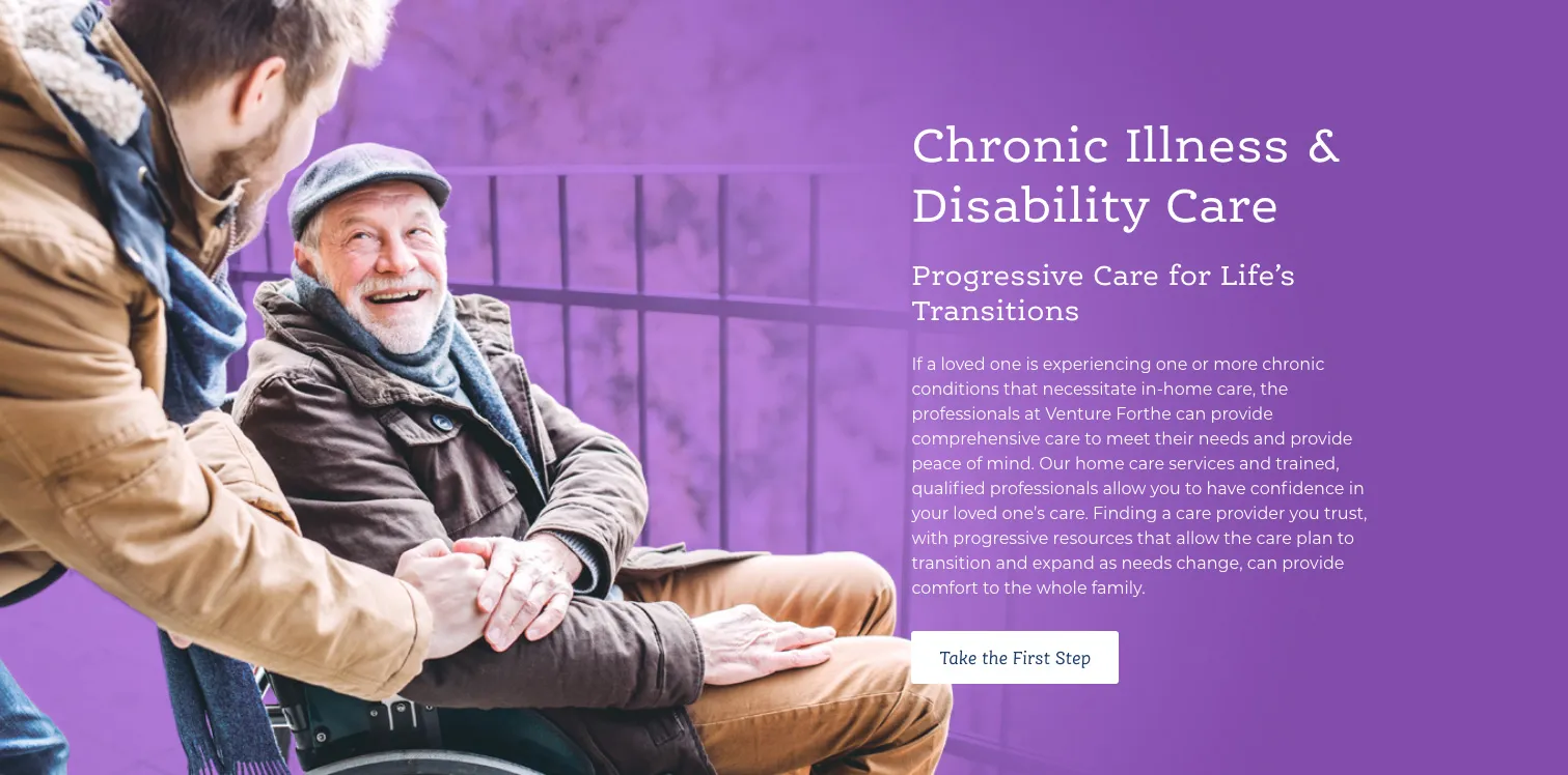 Venture Forthe Website Banner Module | Healthcare Web Design