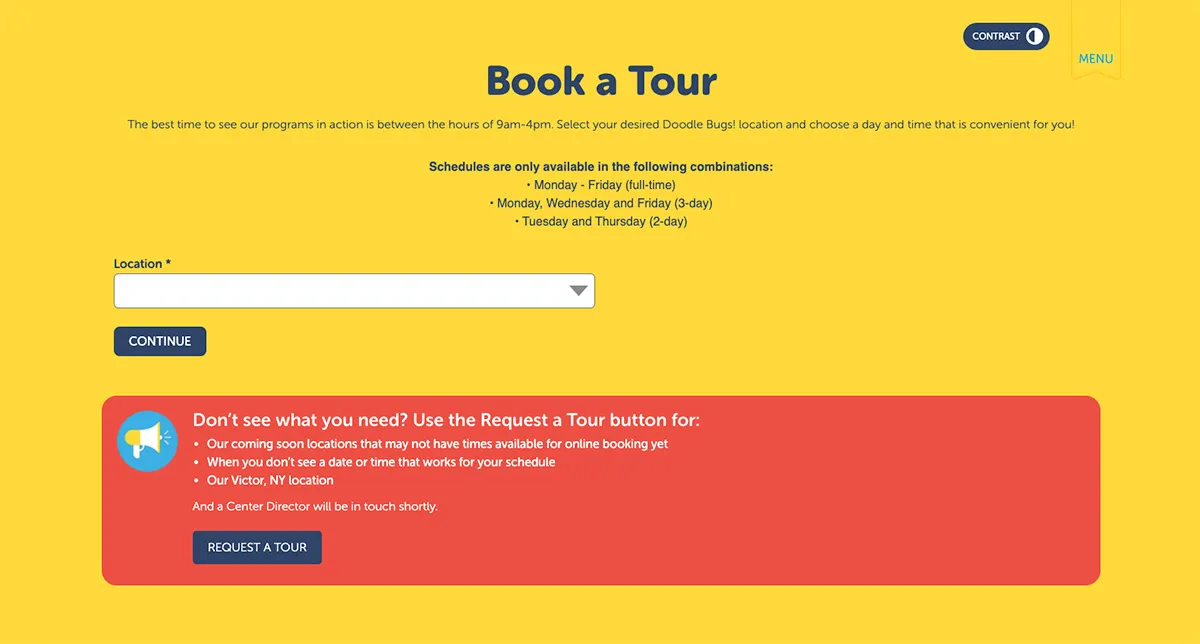 Doodle Bugs Child Care Web Development | Child Care API Integration | Child Care Web Design