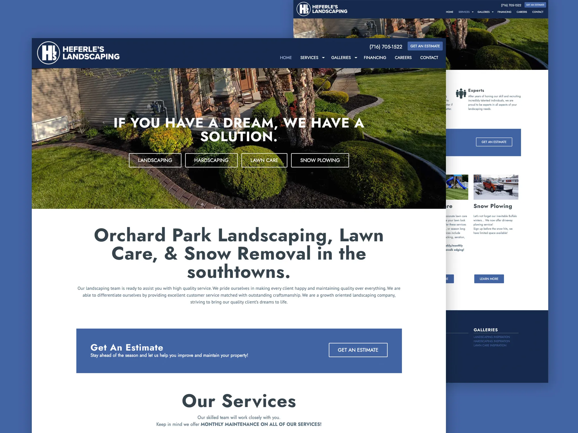 Heferle Landscaping Website | Landscaping Digital Marketing