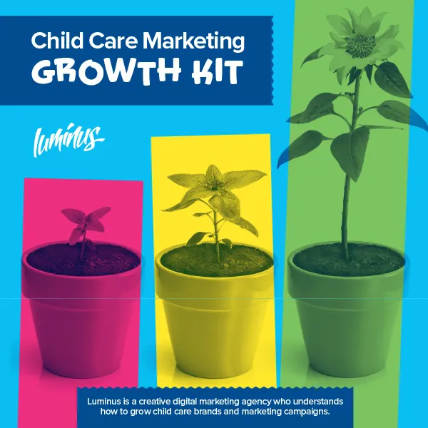 Luminus Child Care Outreach Mailer | Child Care Marketing | Child Care Campaign