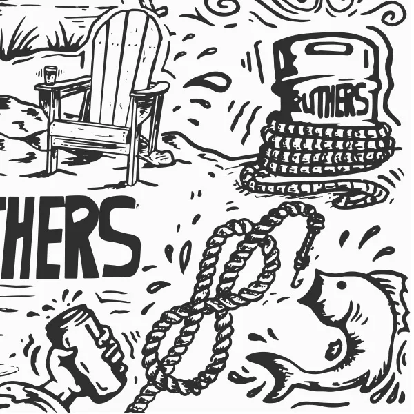 Druthers 550 Waterfront Mural Illustration | Branded Mural | Custom Illustration