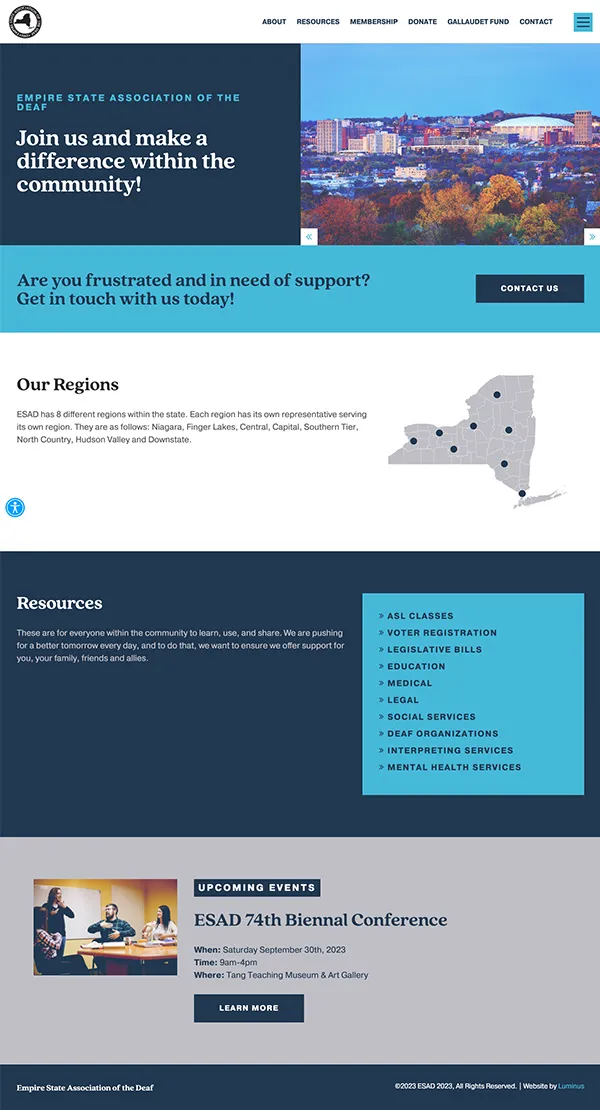 ESAD Website | Non-Profit Website | Non-Profit Web Design
