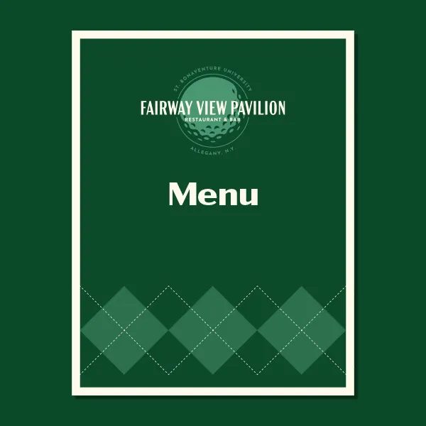Fairway View Pavilion Restaurant Menu Design | Restaurant Graphic Design