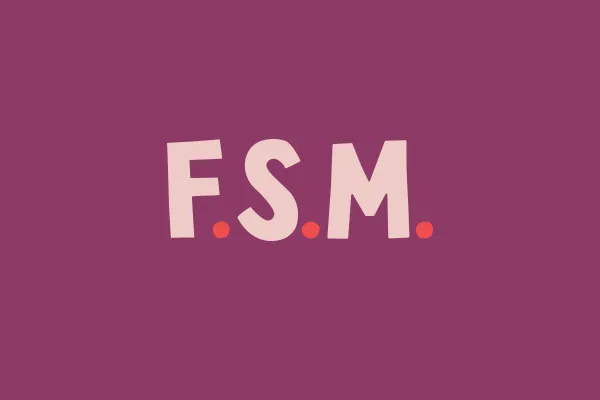 Franklin Square Market Logo Design | Purple Initials