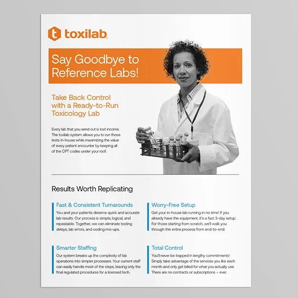 Toxilab One-Pager Graphic Design | Brand Asset Design