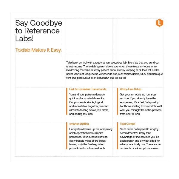 Toxilab One-Pager Graphic Design Brand Asset