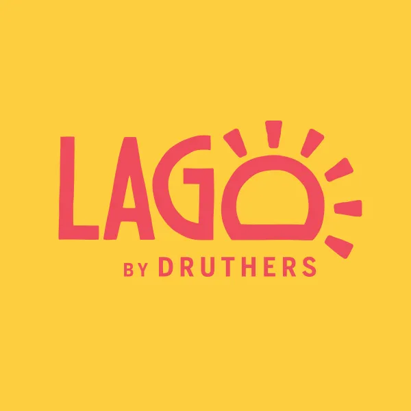 Lago Logo Design with inverted colors