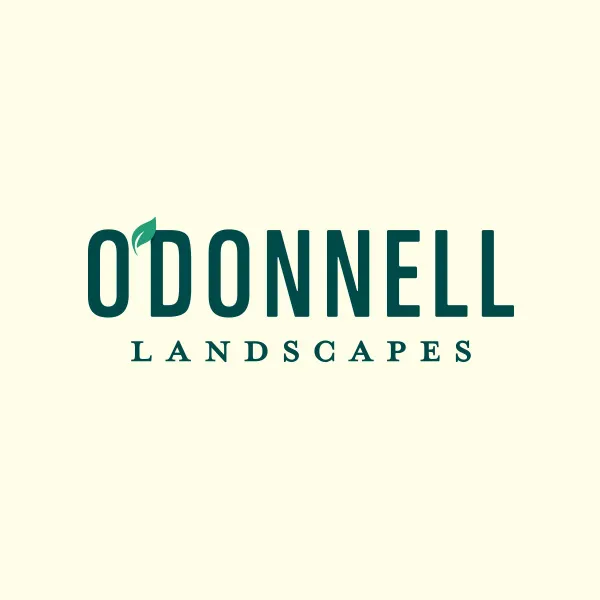 O'Donnell Landscapes Logo Design | Inverted Colors | Landscaping Logo Design