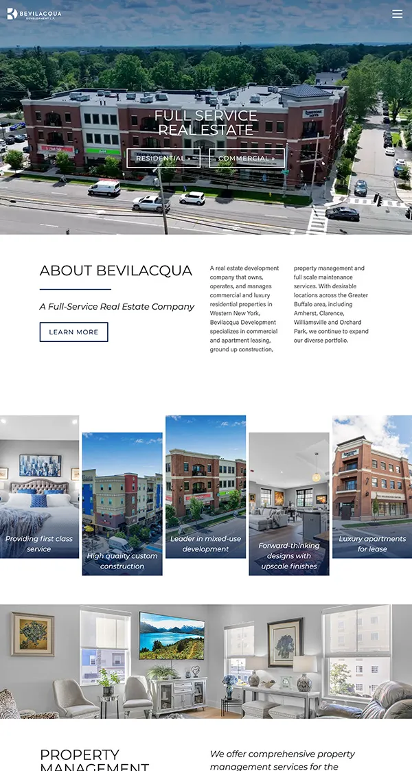 Bevilacqua Development | Real Estate Website Design | Real Estate WordPress Website
