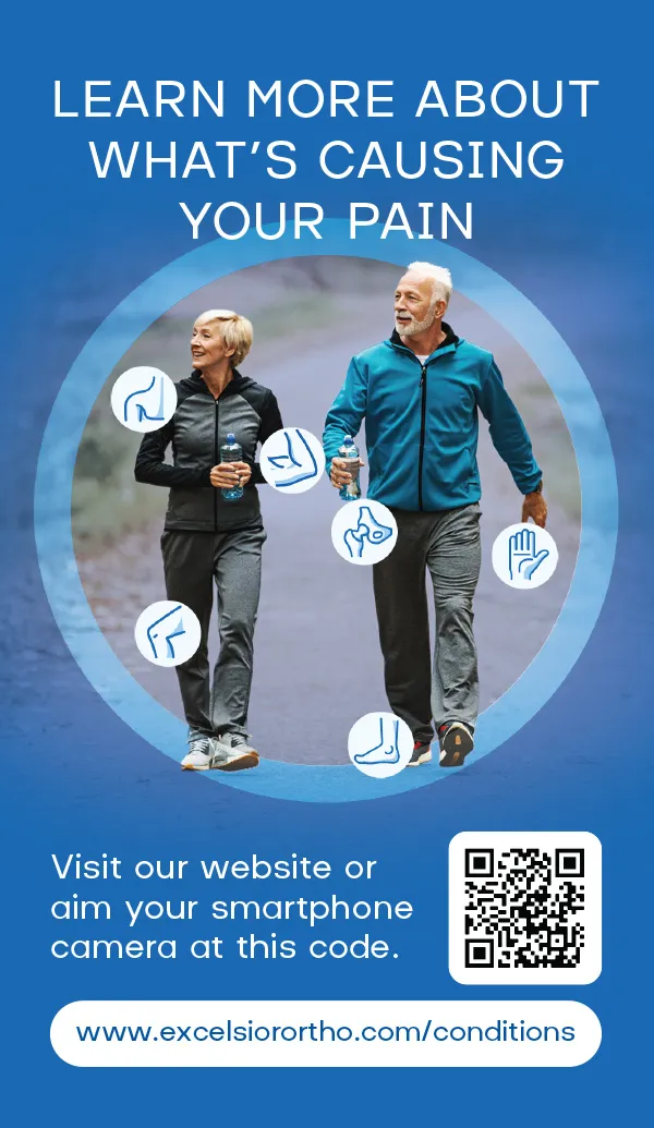 Excelsior Orthopaedics Condition Cards | Healthcare Marketing | Healthcare Graphic Design
