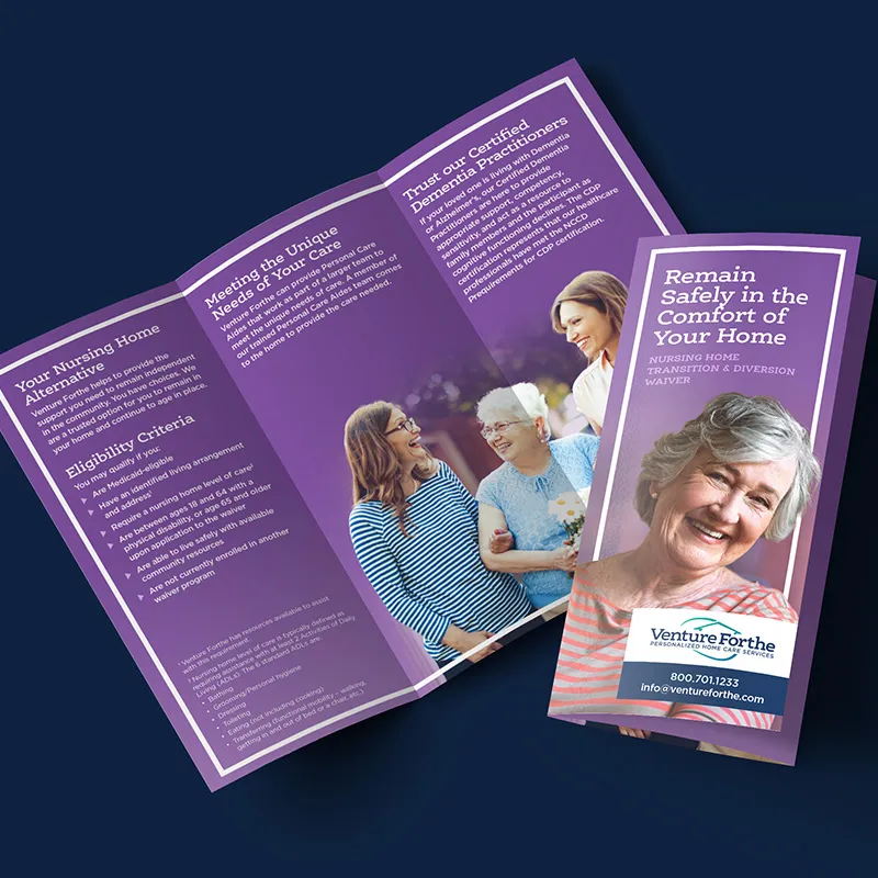 Venture Forthe Graphic Design | Healthcare Print Materials | Healthcare Graphic Design