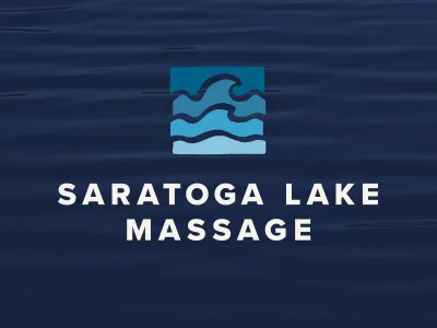 Saratoga Lake Massage Logo Design | Healthcare Specialist Practice Logo