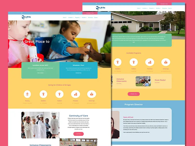 Care-A-Lot Child Care Website | Day Care Web Design | Child Care Web Design