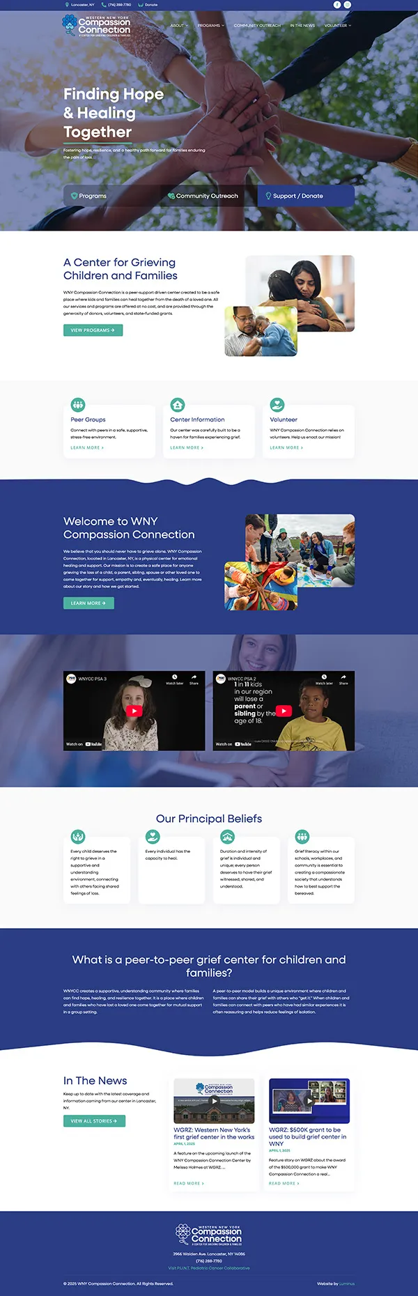 WNY Compassion Connection | Community Wellness Website | Healthcare Website Design