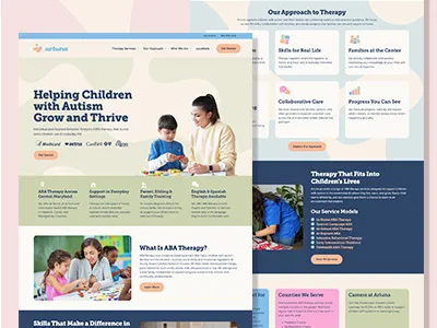 Arluna ABA Website | Behavioral Therapy Website | Healthcare Web Design