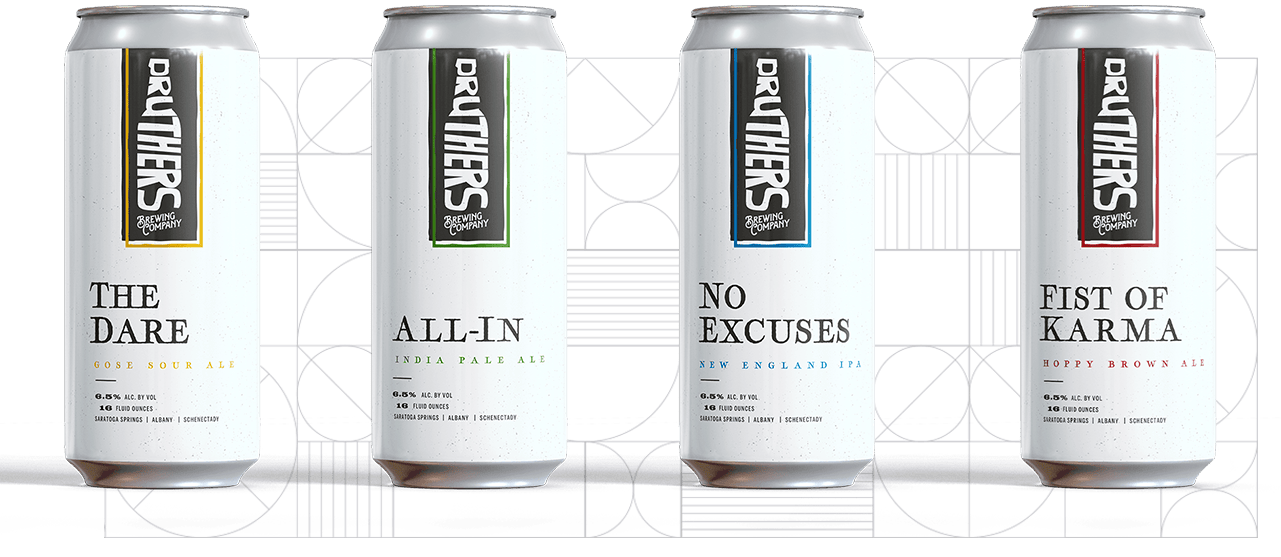 Druthers Brewery Branding | Beer Label Design | Beer Can Design | Brewery Design