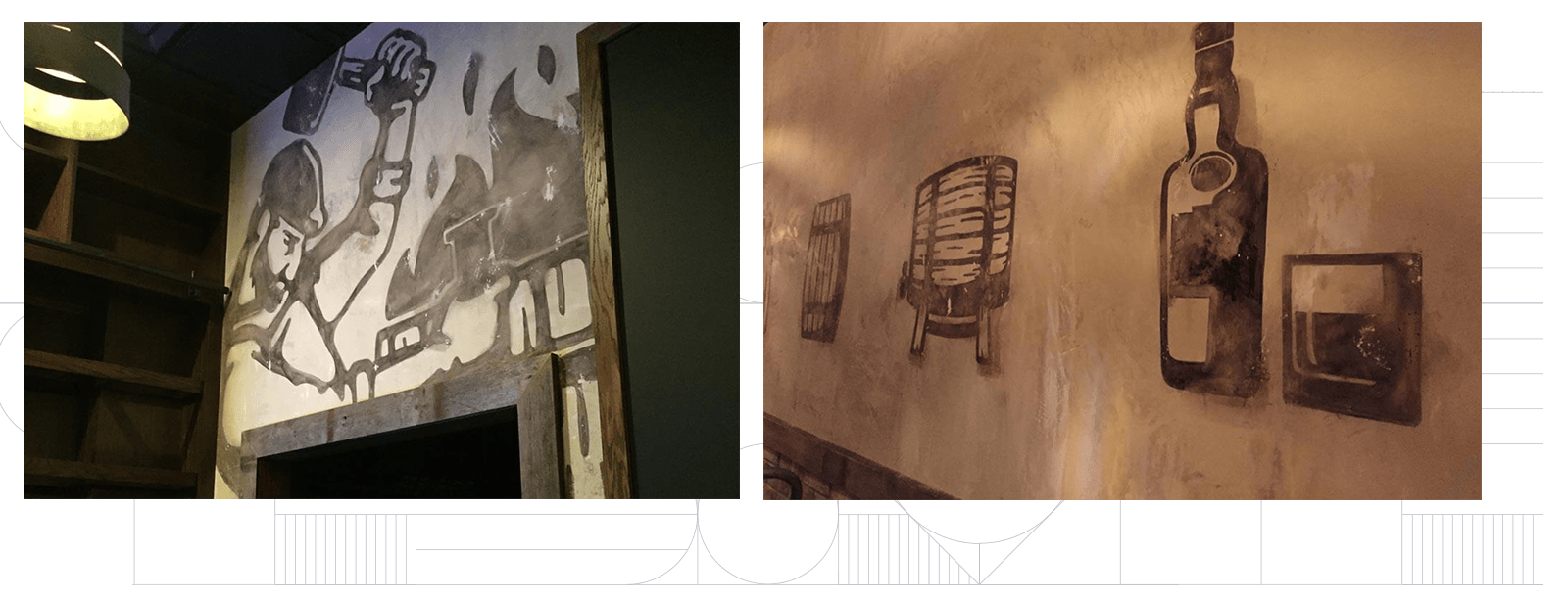 Oak Stave Restaurant Branding Case Study | Restaurant Mural Design | Restaurant Mural Graphics